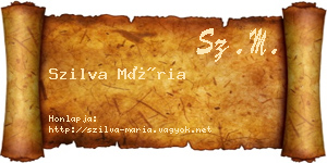 Szilva Mária névjegykártya